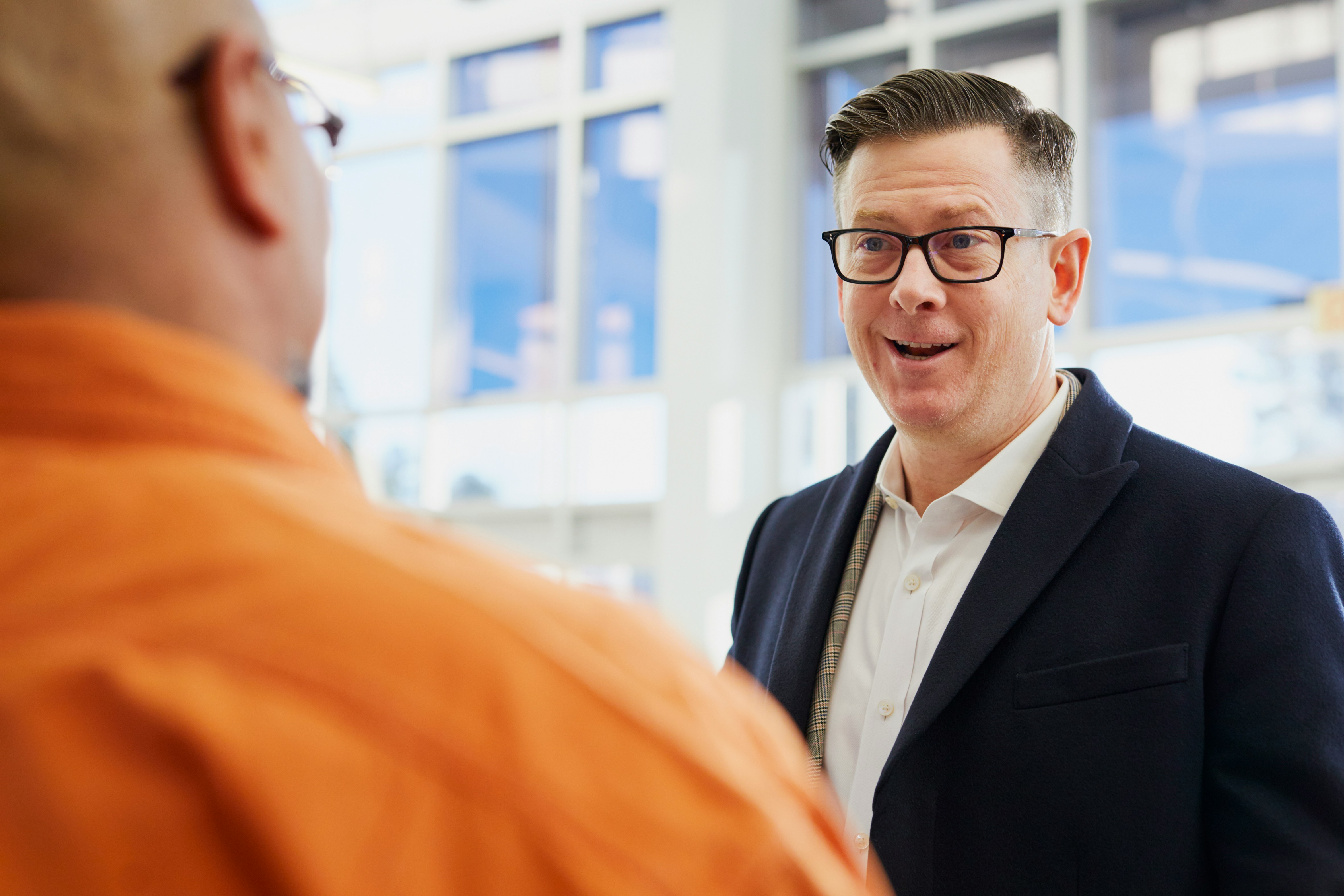 man developing sales skills through practice
